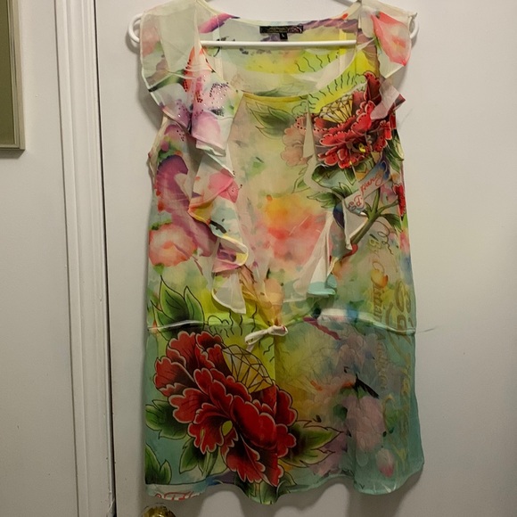 Ed Hardy Ruffled Blouse - Picture 1 of 13